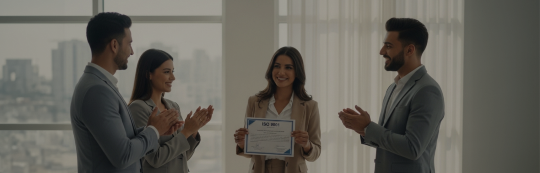 Arrière-plan de la section certification ISO
