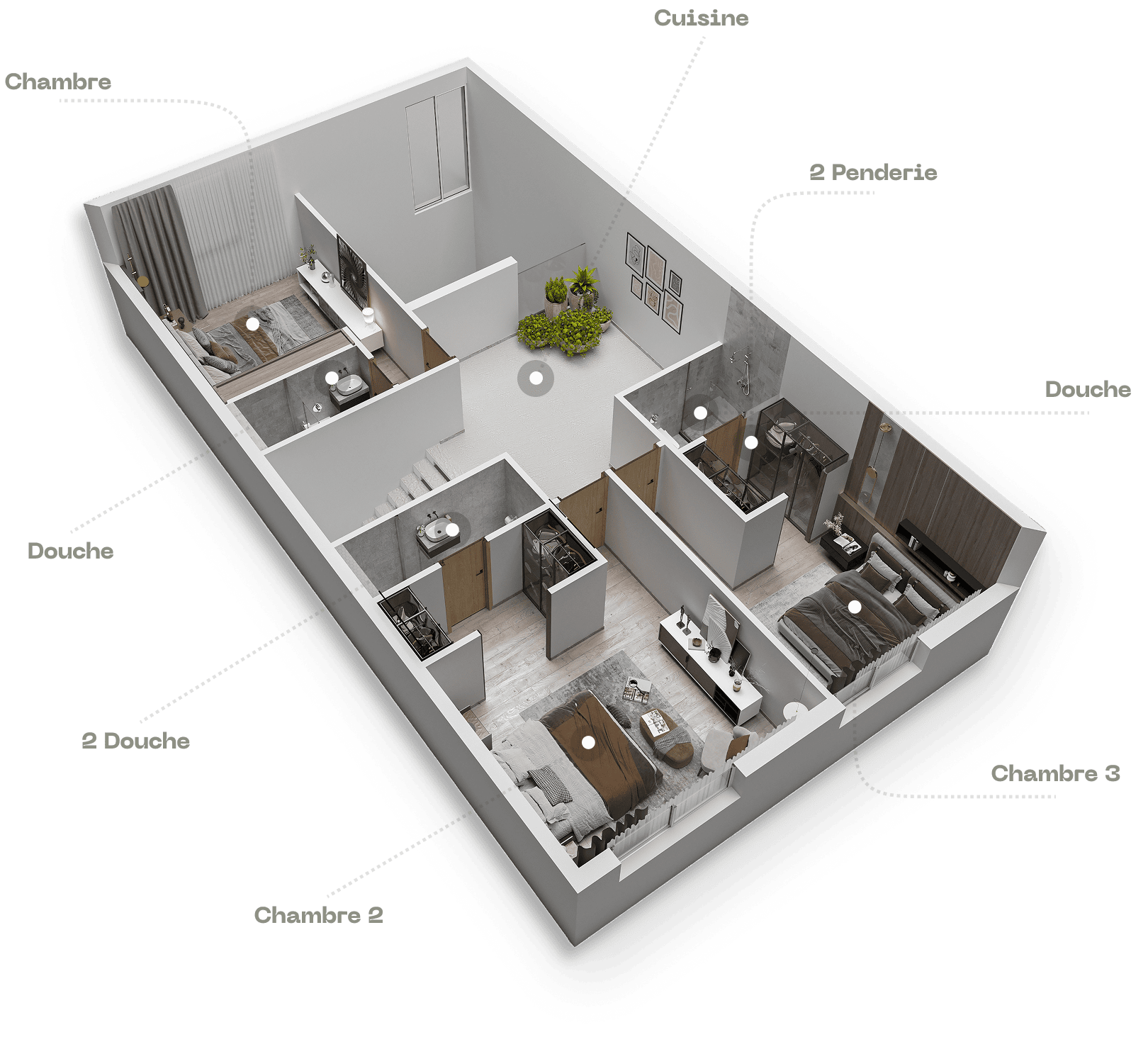 Plan Pavillons M 3D