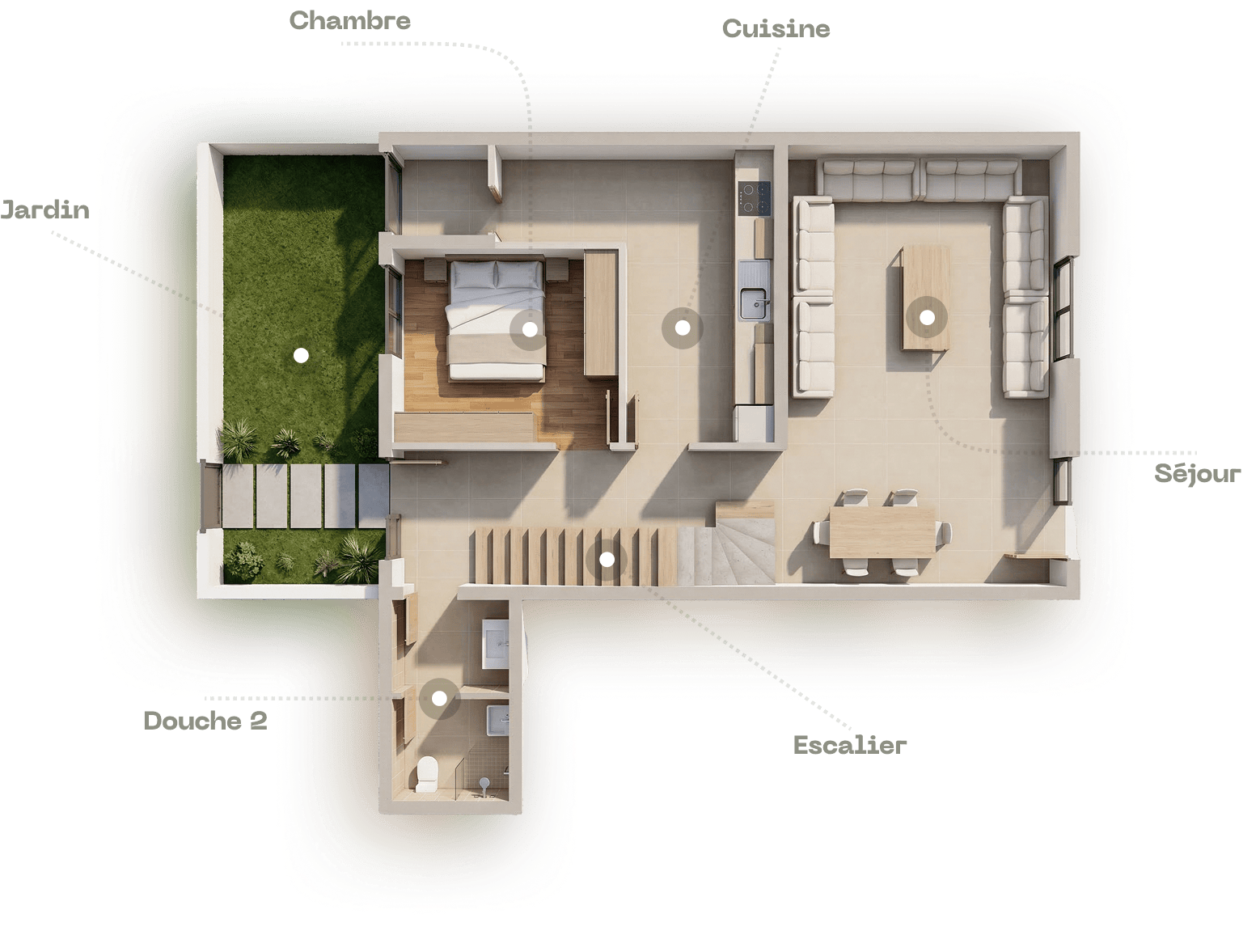 Plan Pavillons RDC 3D