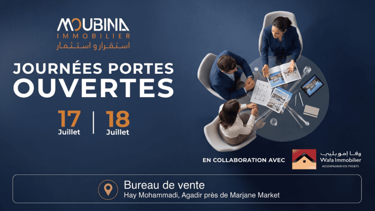 Journées Portes Ouvertes Moubina Immobilier x Wafa Immobilier à Agadir
